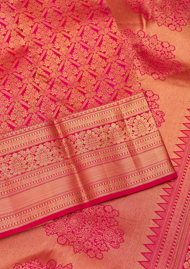 Red Zariwork Pure Silk Saree