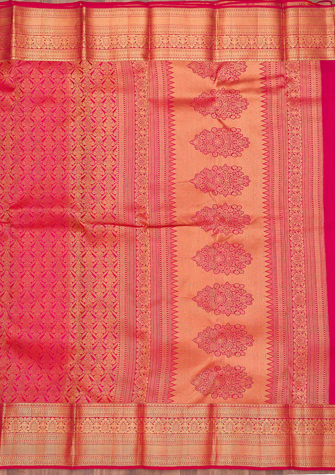 Red Zariwork Pure Silk Saree