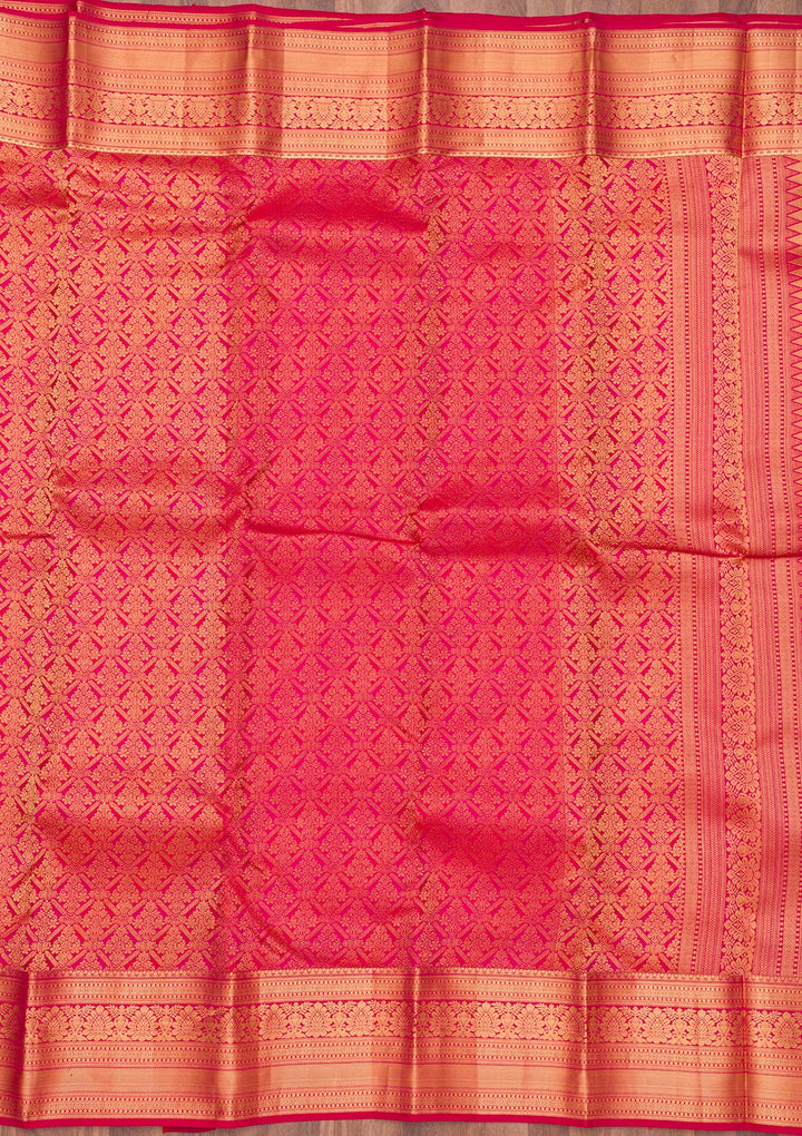 Red Zariwork Pure Silk Saree