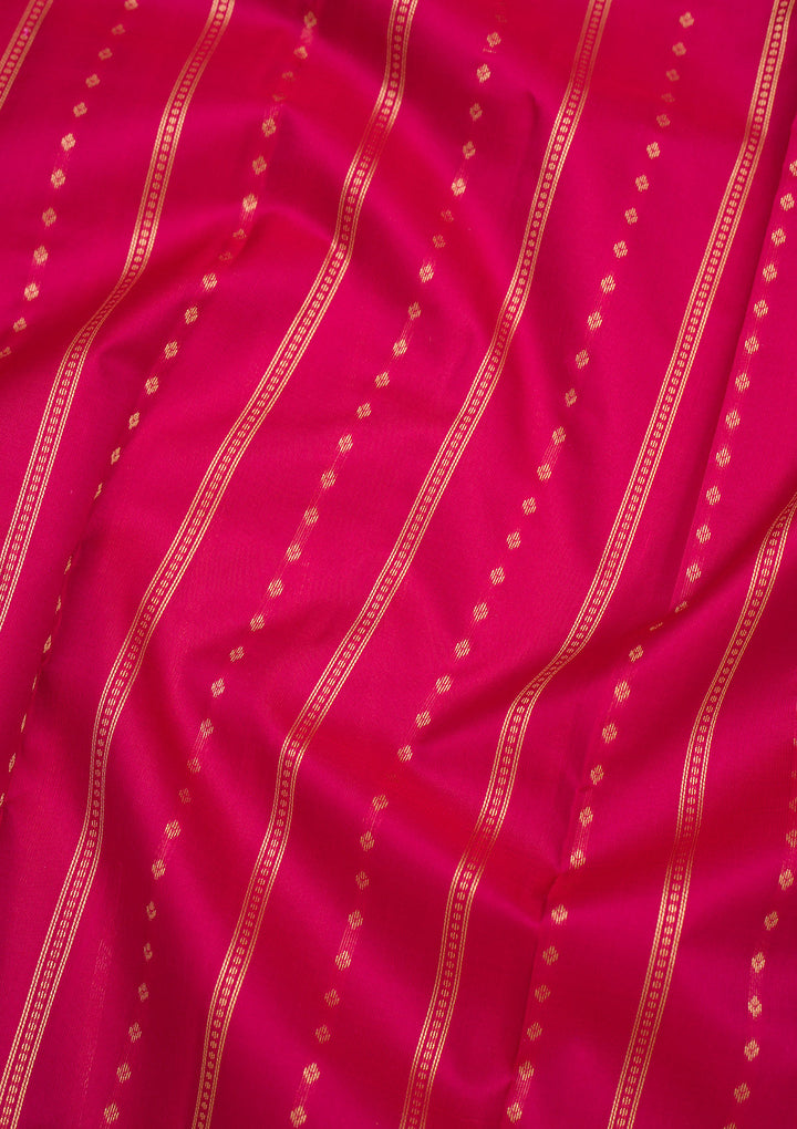 Rani Pink Zariwork (Gold) Pure Silk Saree