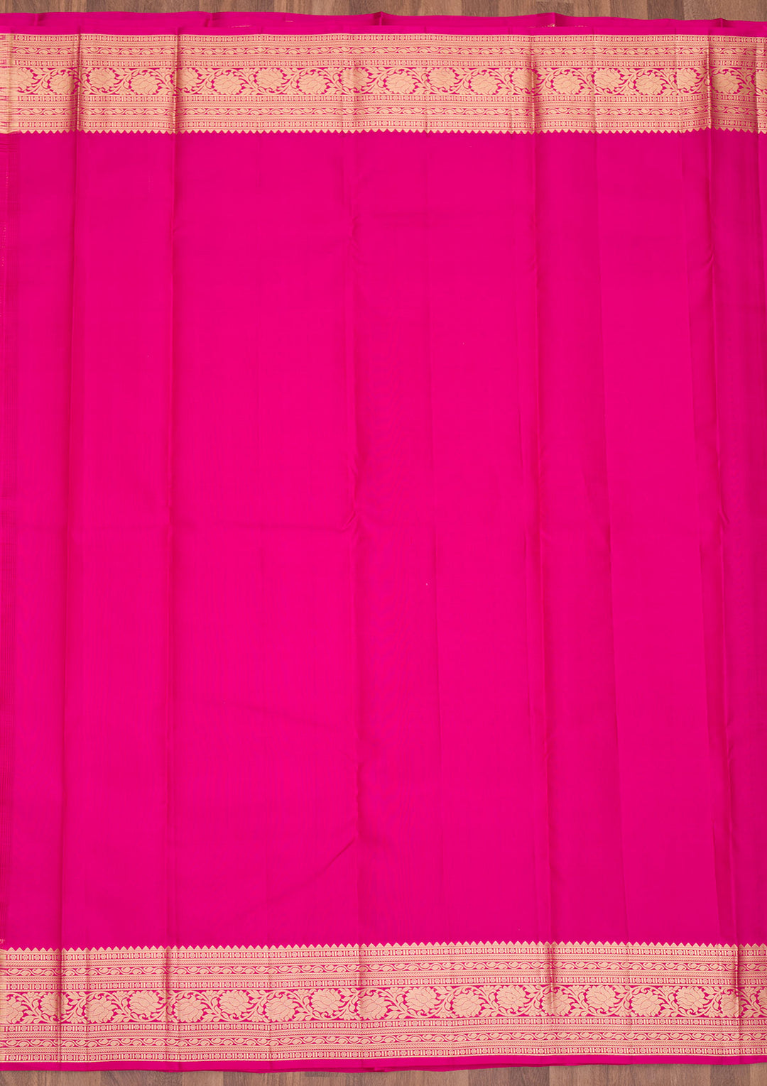Rani Pink Zariwork (Gold) Pure Silk Saree