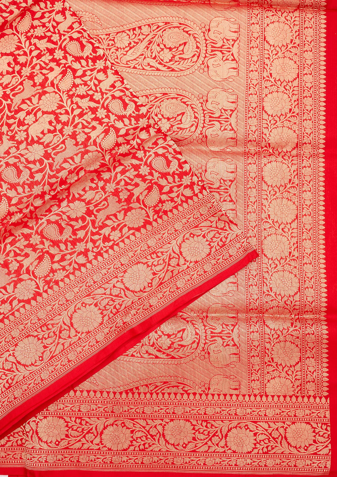 Red Zariwork Pure Silk Saree
