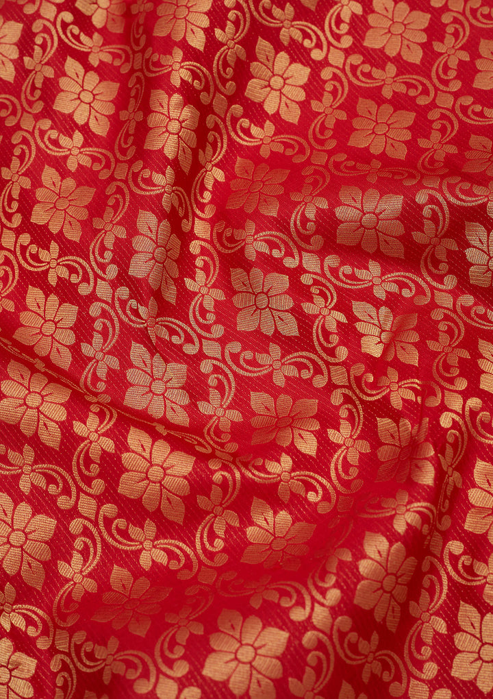 Red Zariwork Pure Silk Saree