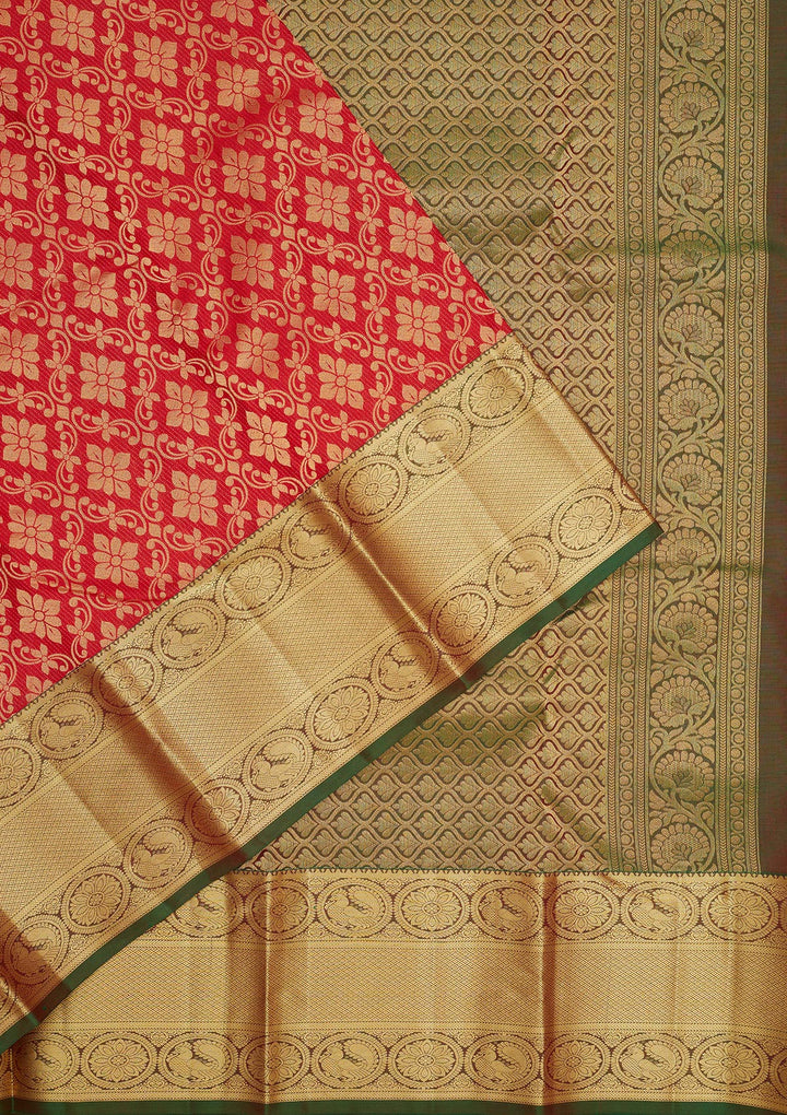 Red Zariwork Pure Silk Saree