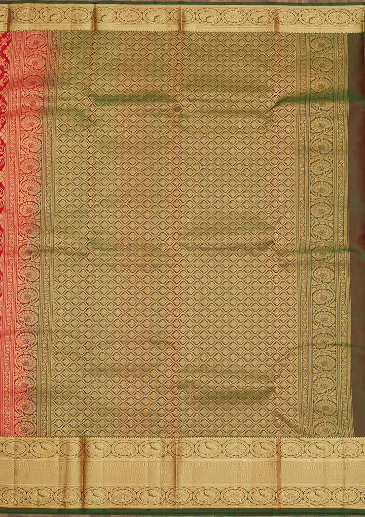 Red Zariwork Pure Silk Saree