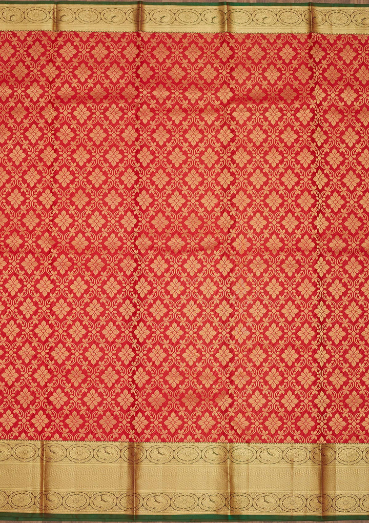 Red Zariwork Pure Silk Saree