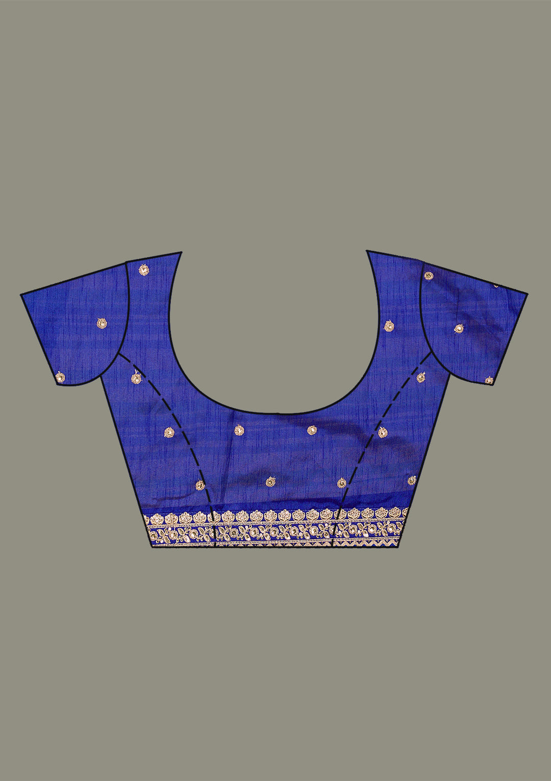 Royal Blue Sequins Tissue Saree