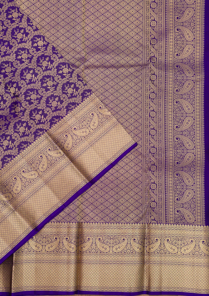 Royal Blue Zariwork Pure Silk Saree