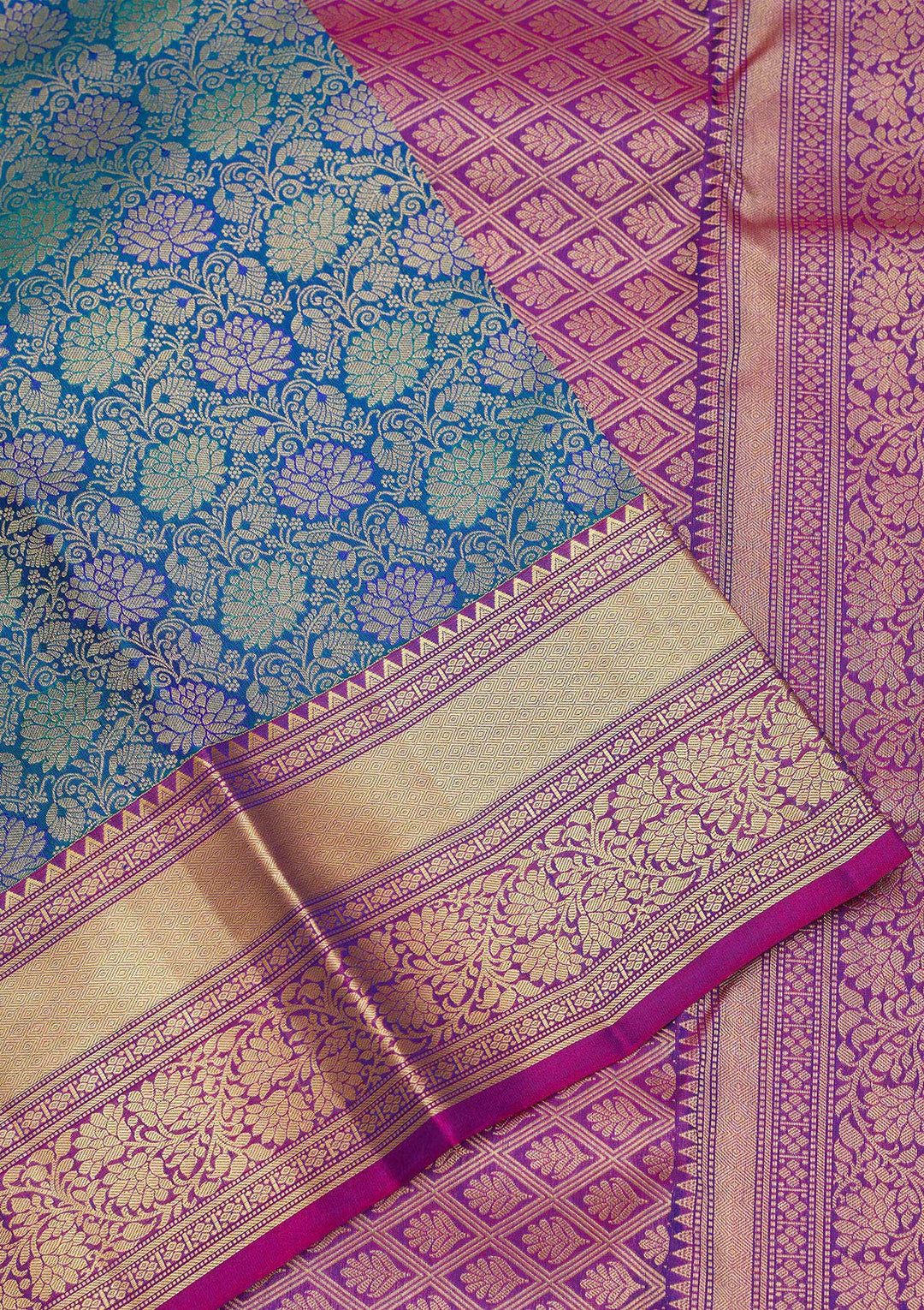 Royal Blue Zariwork Pure Silk Saree