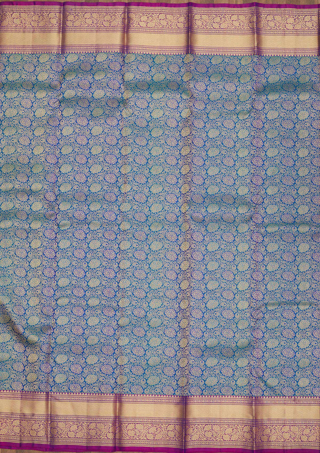 Royal Blue Zariwork Pure Silk Saree