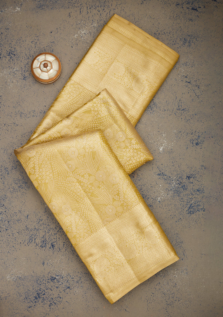 Sea Green Zariwork Pure Silk Saree
