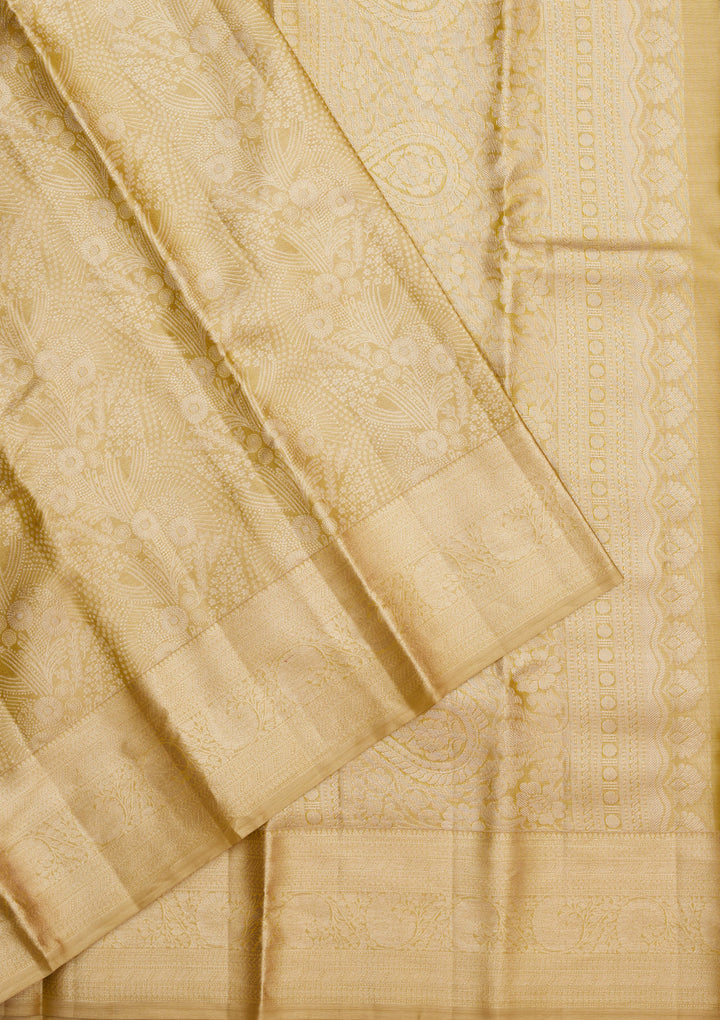 Sea Green Zariwork Pure Silk Saree