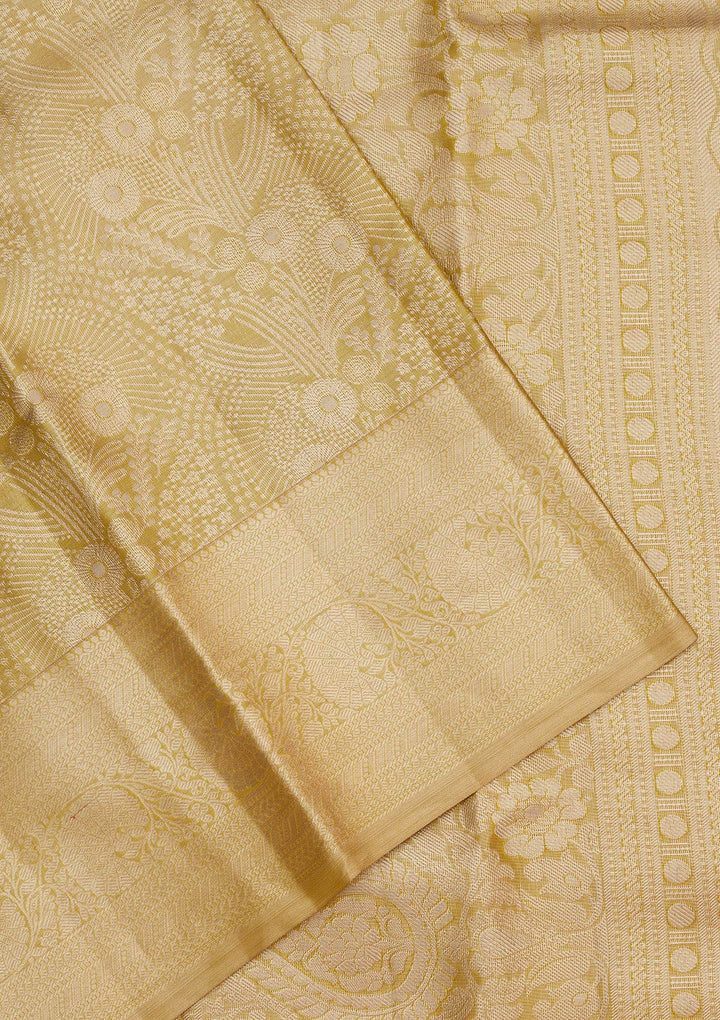 Sea Green Zariwork Pure Silk Saree