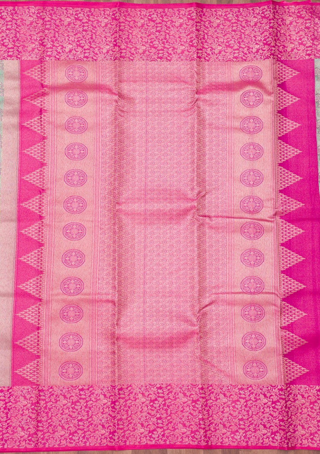 Sea Green Zariwork Pure Silk Saree