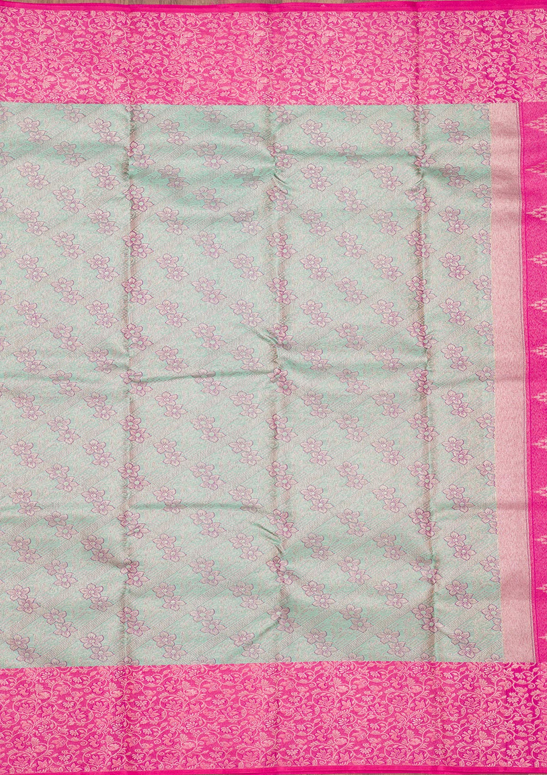 Sea Green Zariwork Pure Silk Saree