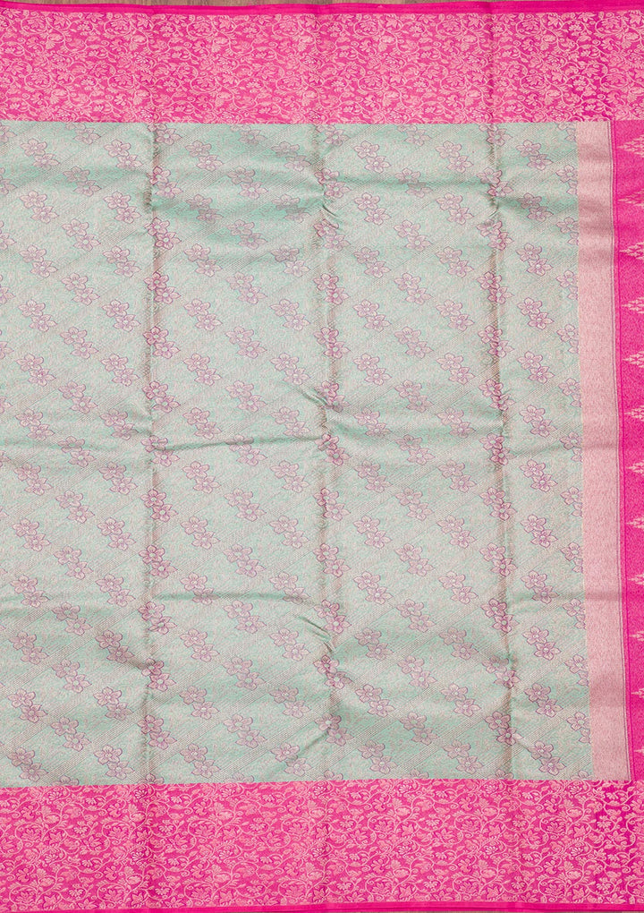 Sea Green Zariwork Pure Silk Saree