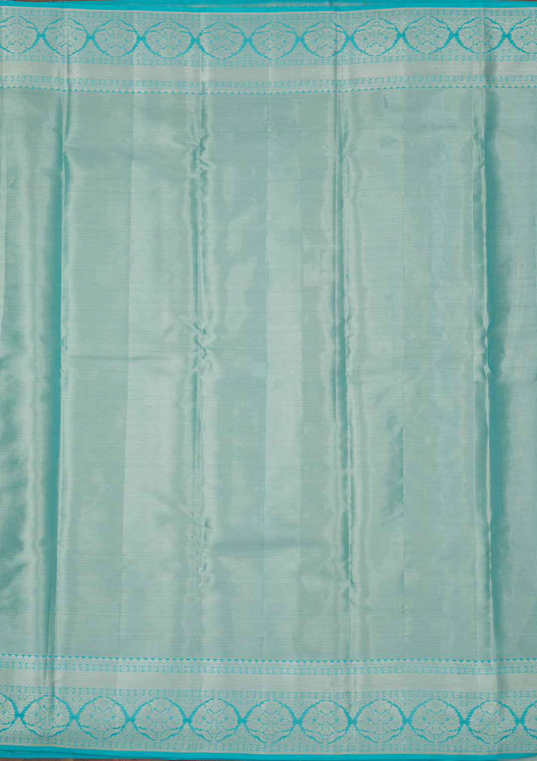 Sky Blue Silk Jaal Gold Zariwork Saree With Matching Blouse Piece