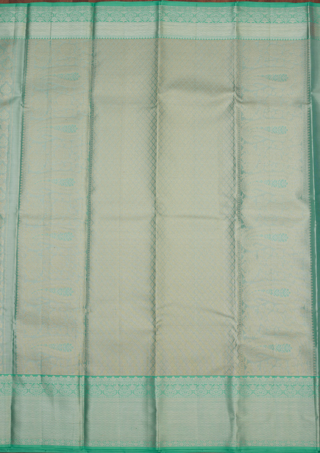 Sky Blue Tissue Jaal Saree With Matching Blouse Piece