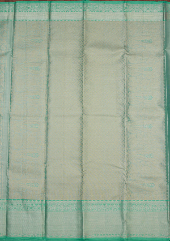 Sky Blue Tissue Jaal Saree With Matching Blouse Piece