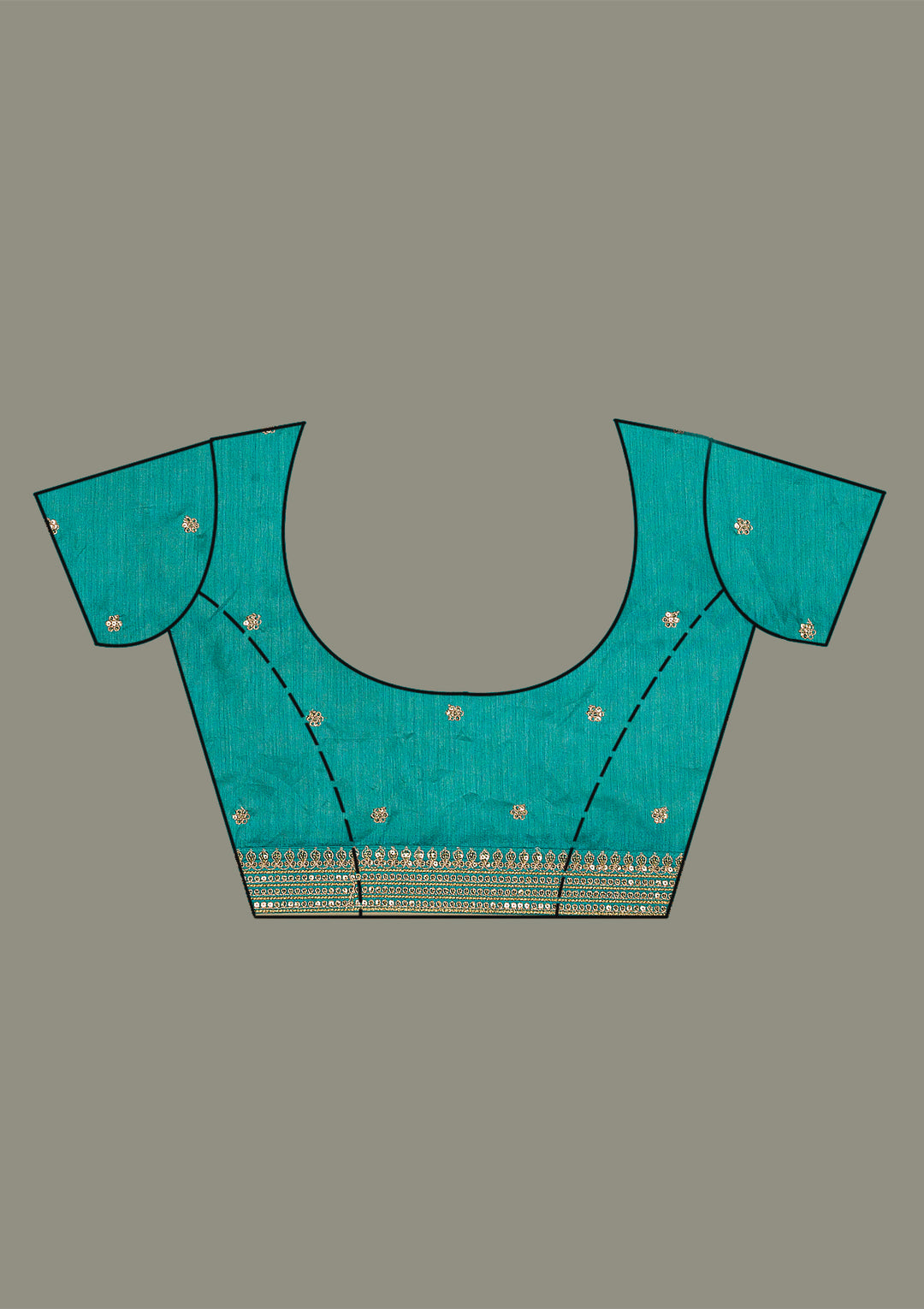 Sky Blue Sequins Tissue Saree