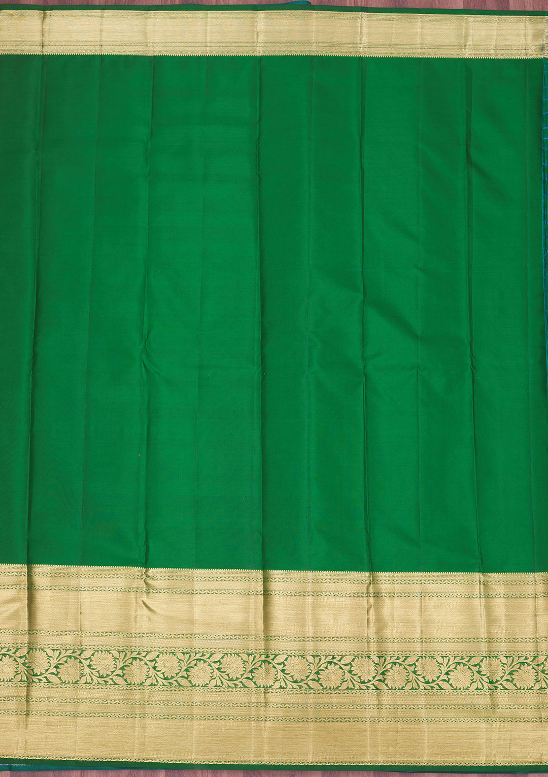 Turquoise Blue Silk Jaal Gold Zariwork Saree With Matching Blouse Piece