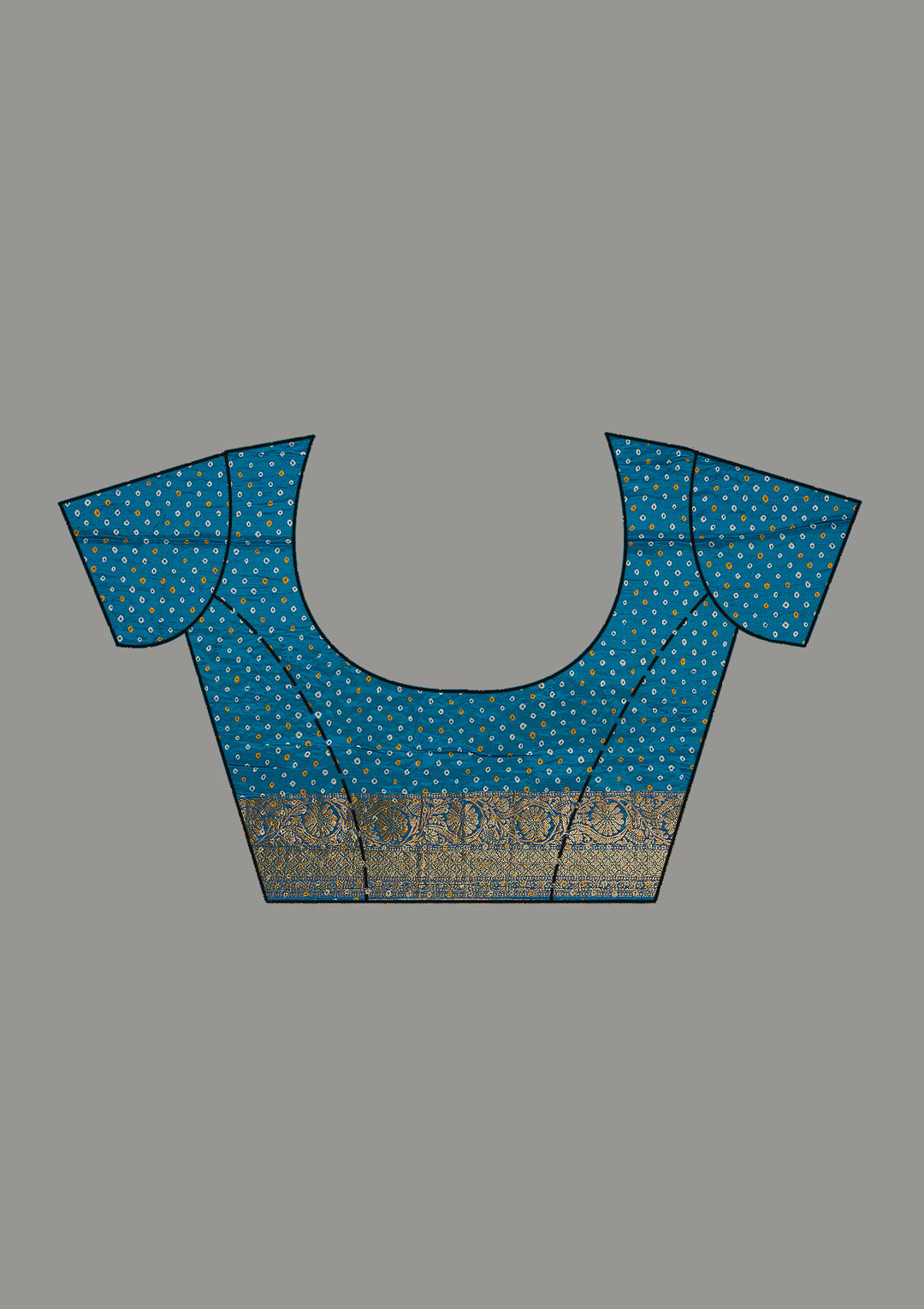 Turquoise Blue Zariwork (Gold) Silk Saree
