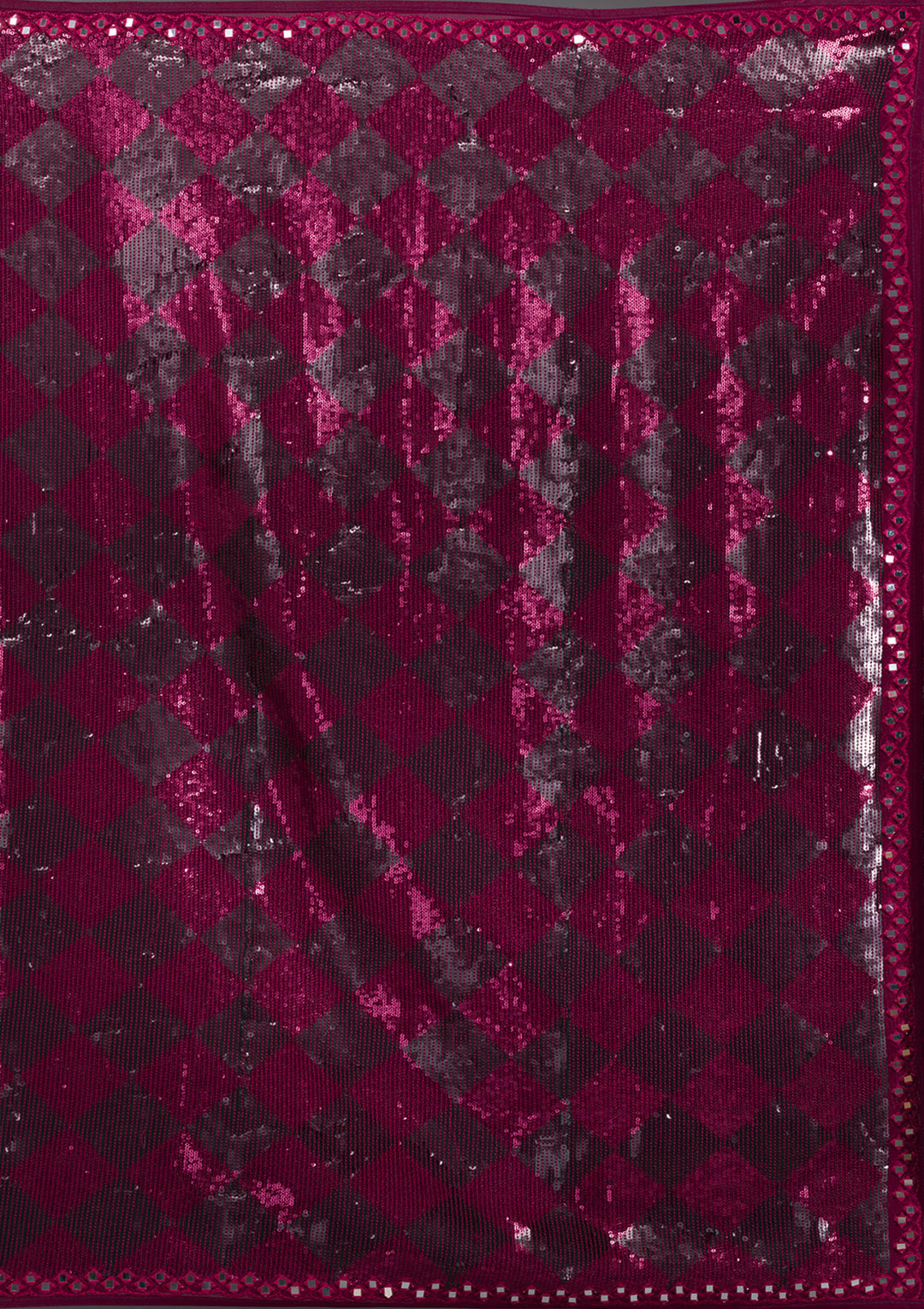 Wine Sequins Georgette Saree