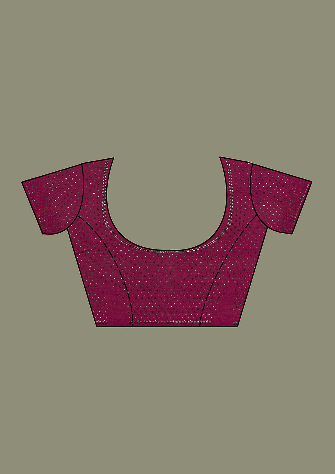 Wine Swarovski Semi Crepe Saree-Koskii