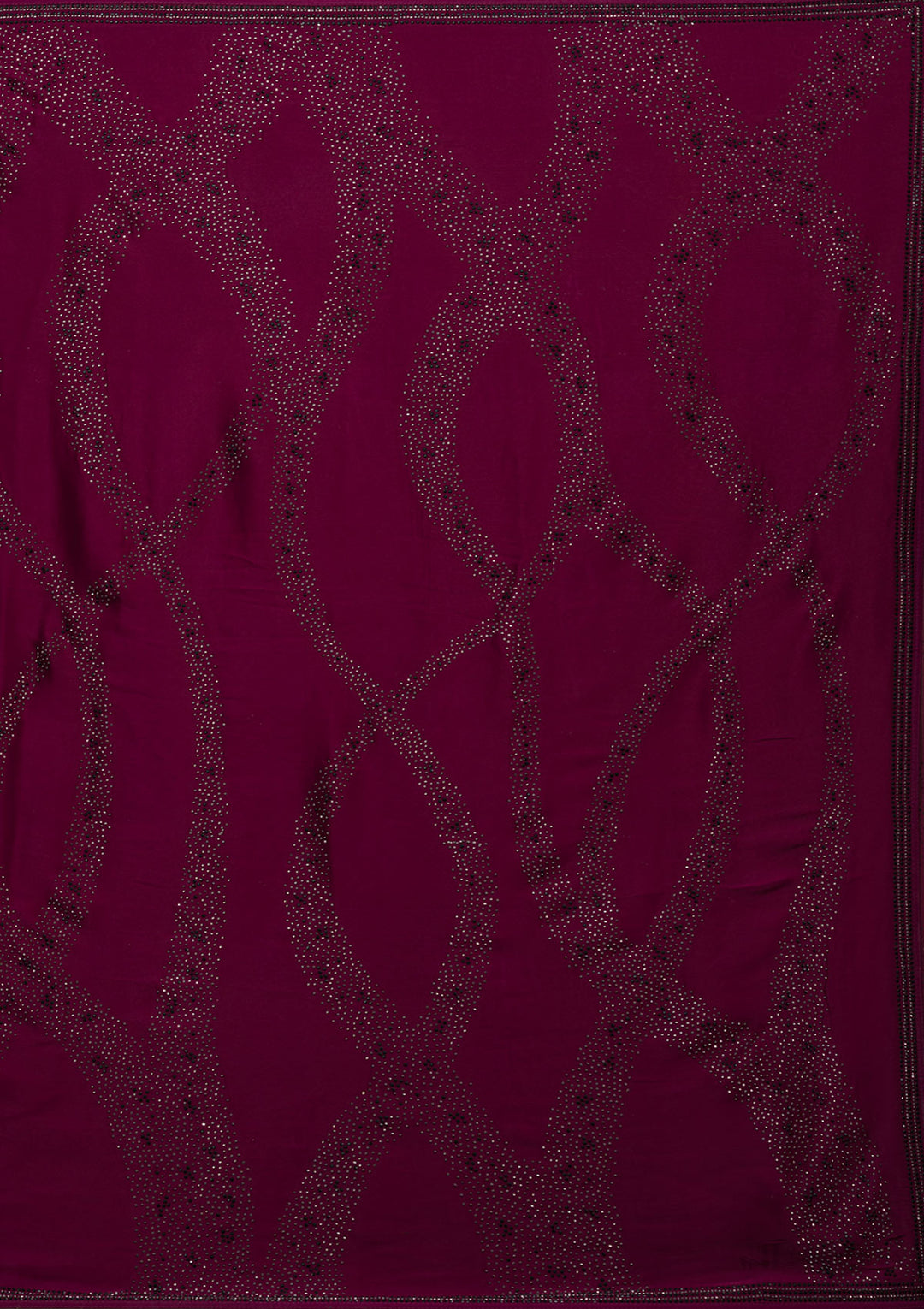 Wine Swarovski Semi Crepe Saree-Koskii
