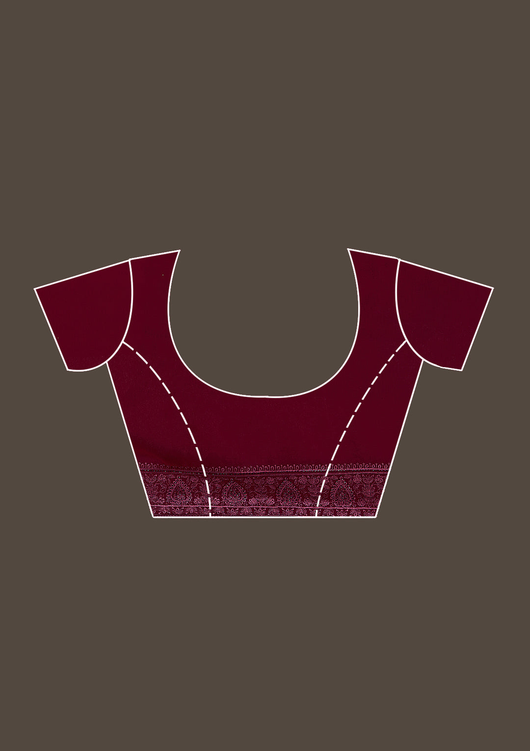 Wine Threadwork Georgette Saree