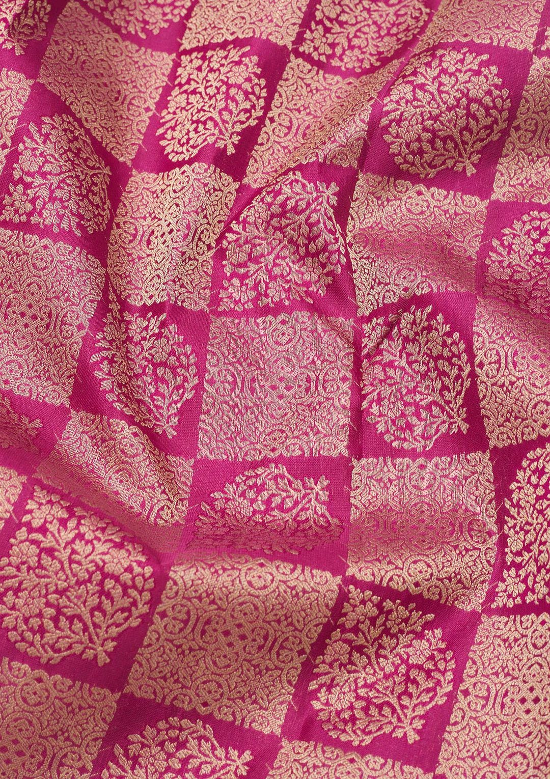 Wine Pure Silk Jaal Zariwork Saree With Matching Blouse Piece