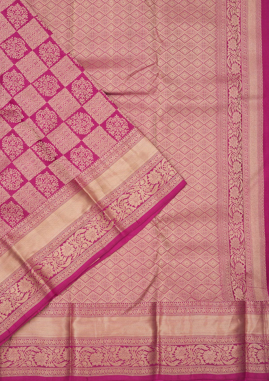 Wine Pure Silk Jaal Zariwork Saree With Matching Blouse Piece