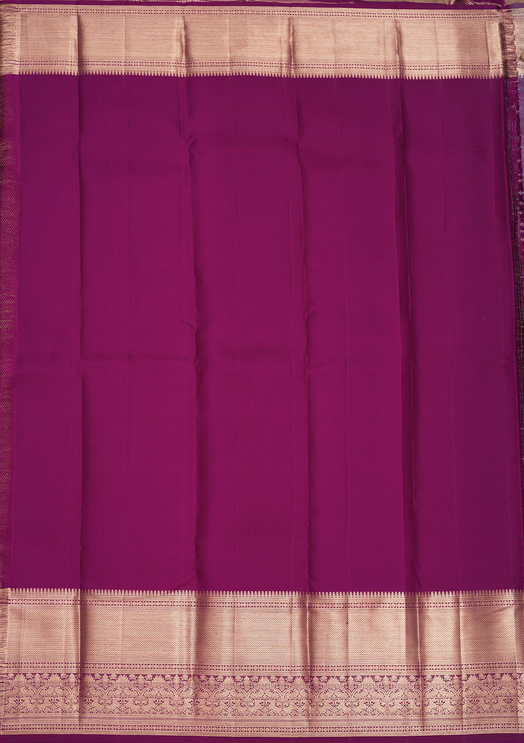 Wine Silk Jaal Gold Zariwork Saree With Matching Blouse Piece