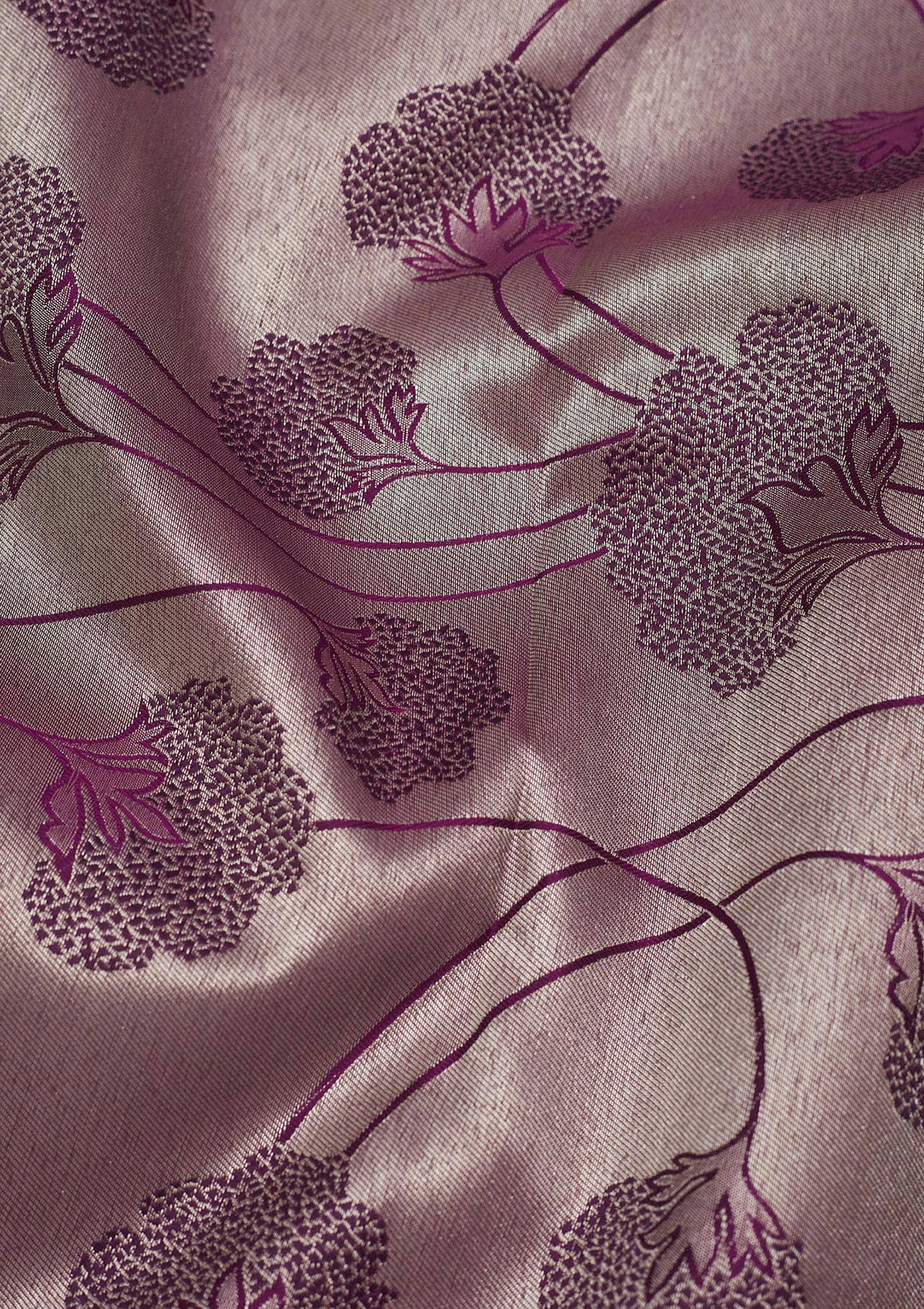 Wine Zariwork Pure Silk Saree