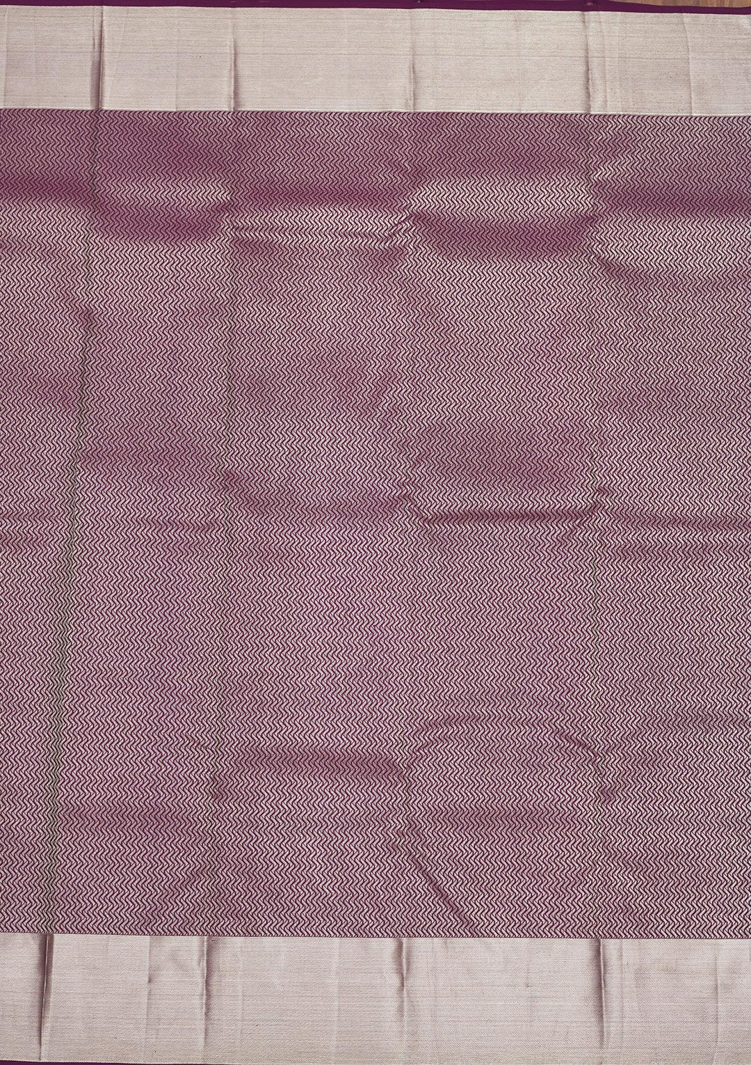 Wine Zariwork Pure Silk Saree