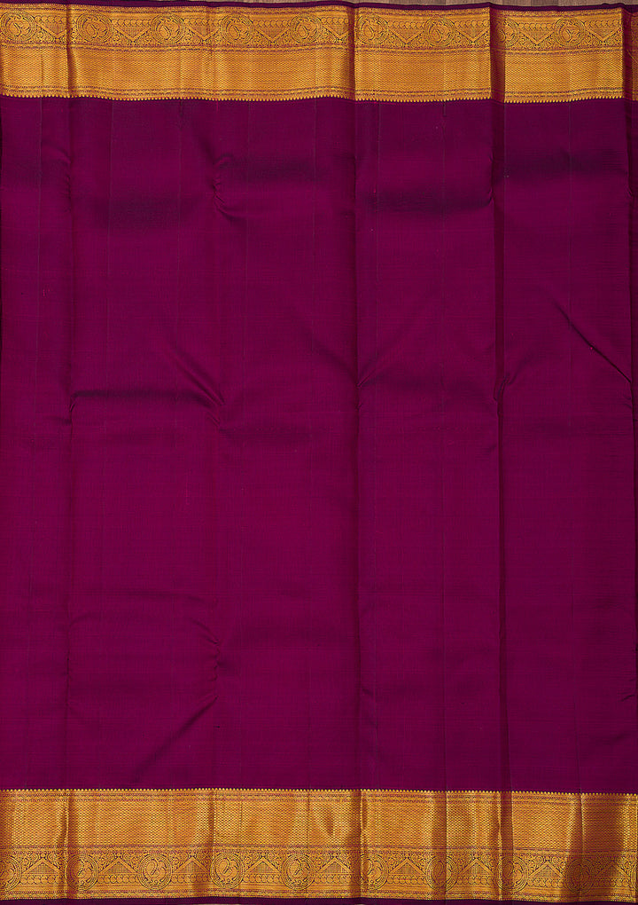 Wine Zariwork Pure Silk Saree