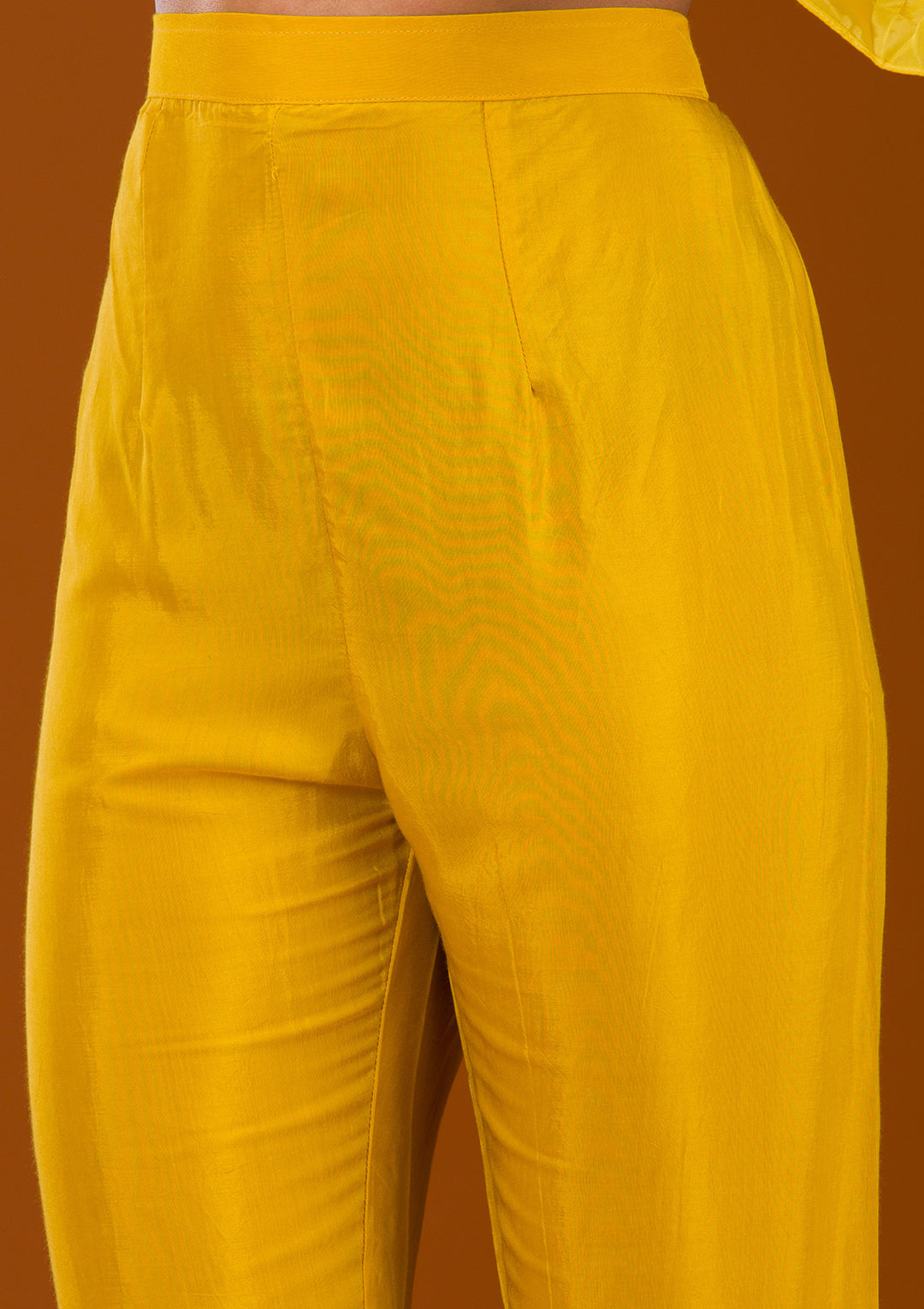 Yellow Cutdana Georgette Readymade Salwar Suit