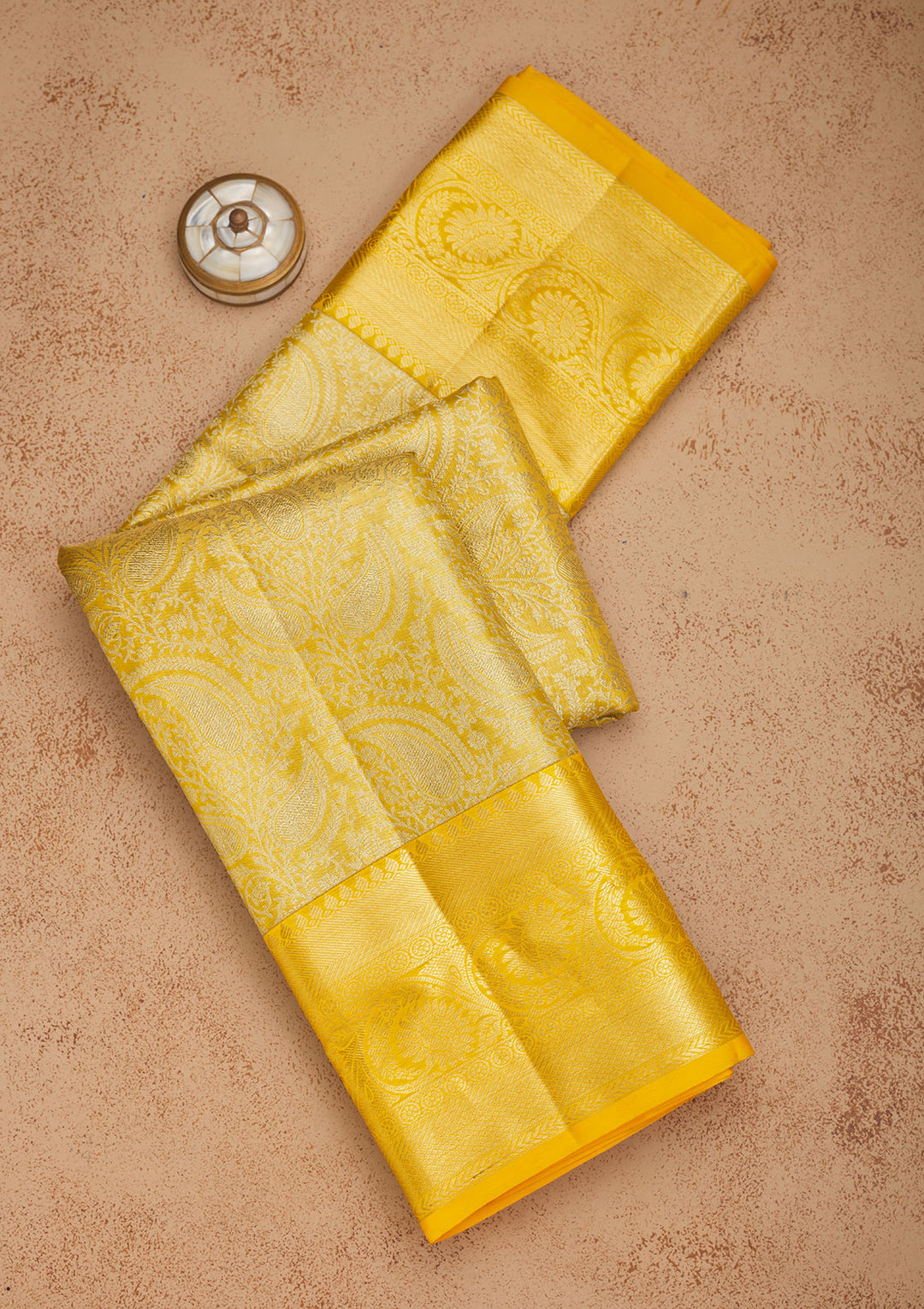 Yellow Zariwork Pure Silk Saree