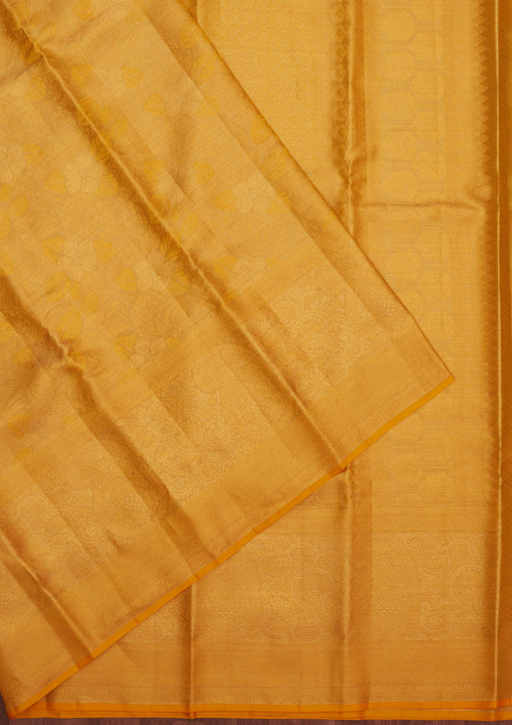 Yellow Zariwork Pure Silk Saree