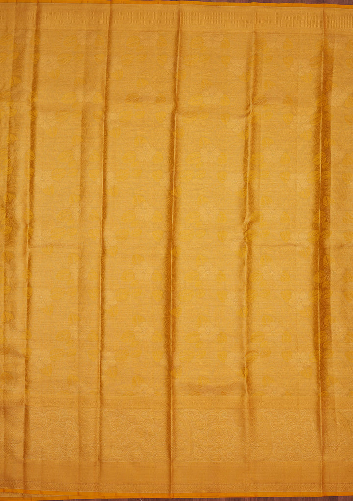 Yellow Zariwork Pure Silk Saree