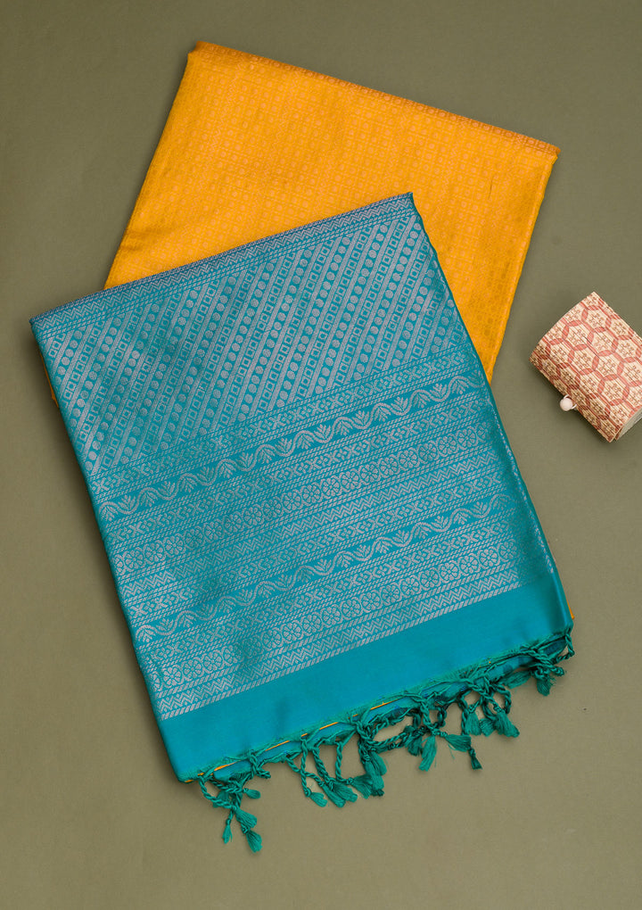 Yellow Zariwork Pure Silk Saree