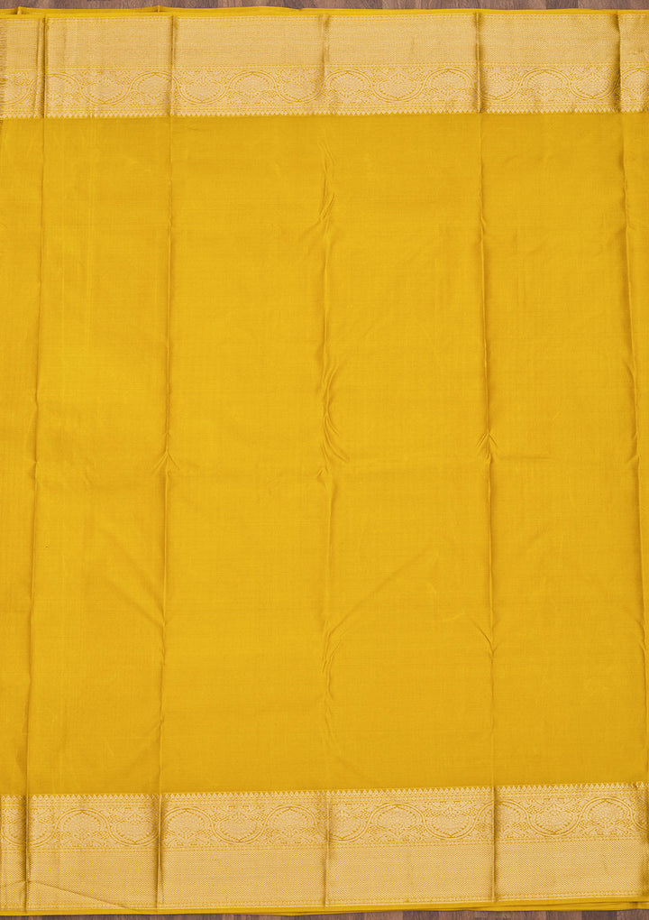 Yellow Zariwork Pure Silk Saree