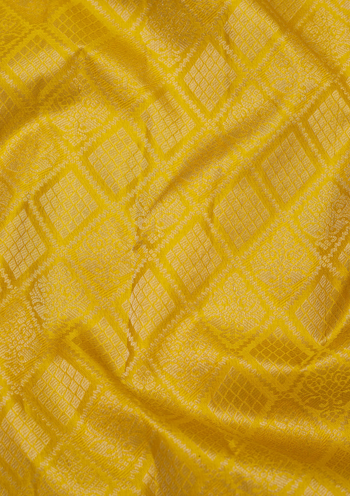 Yellow Zariwork Pure Silk Saree