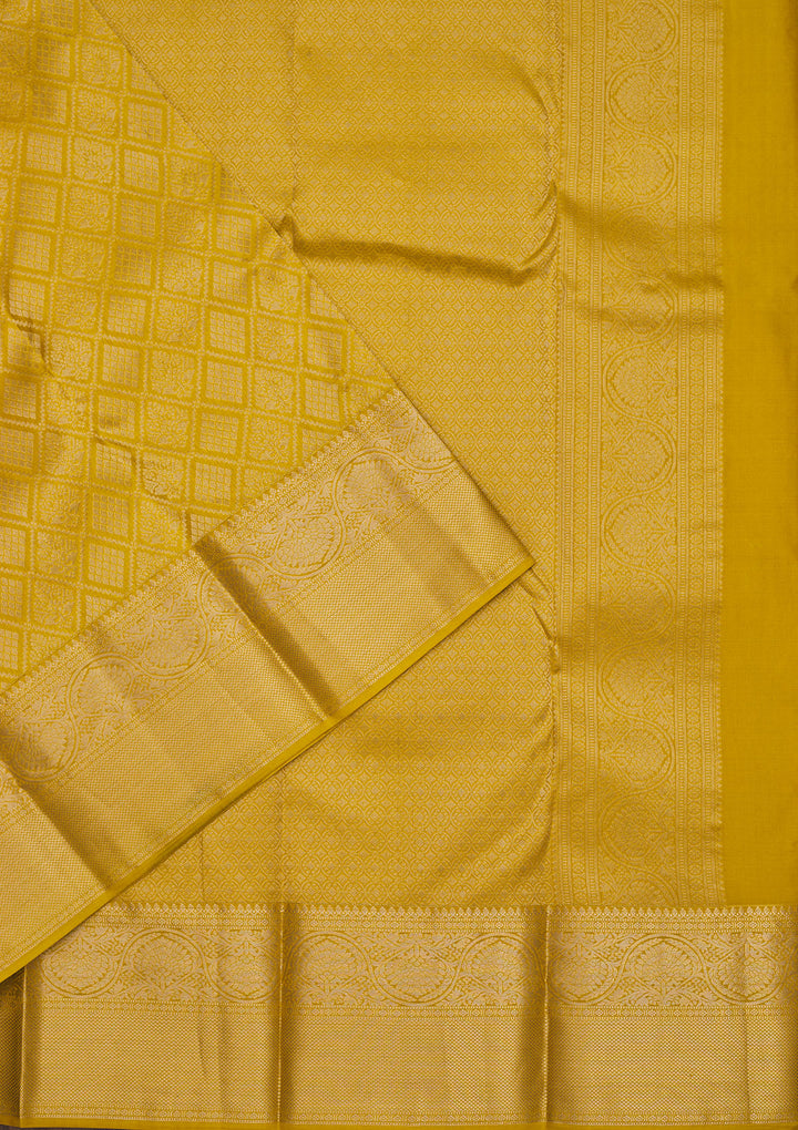 Yellow Zariwork Pure Silk Saree