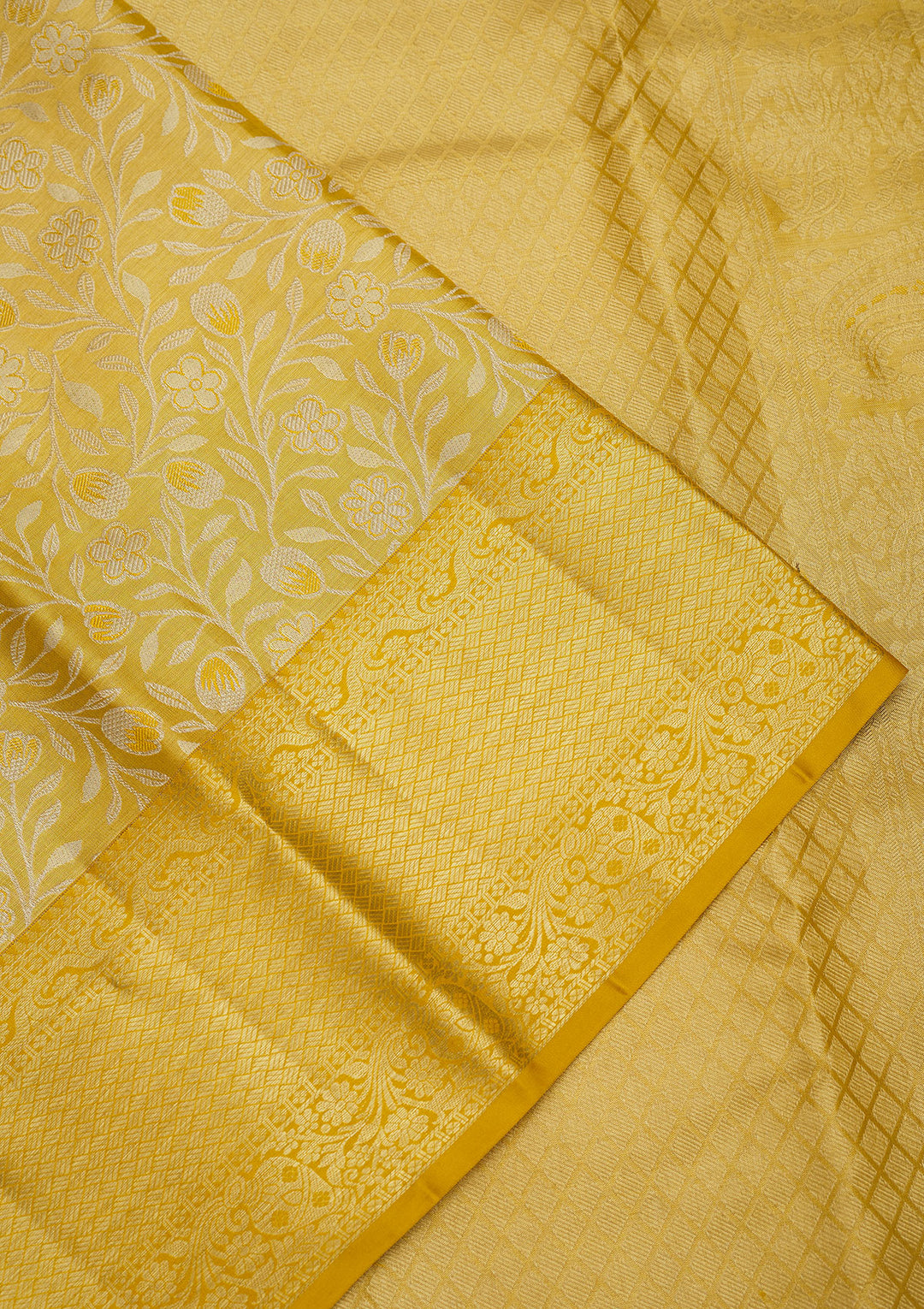 Yellow Zariwork Pure Silk Saree