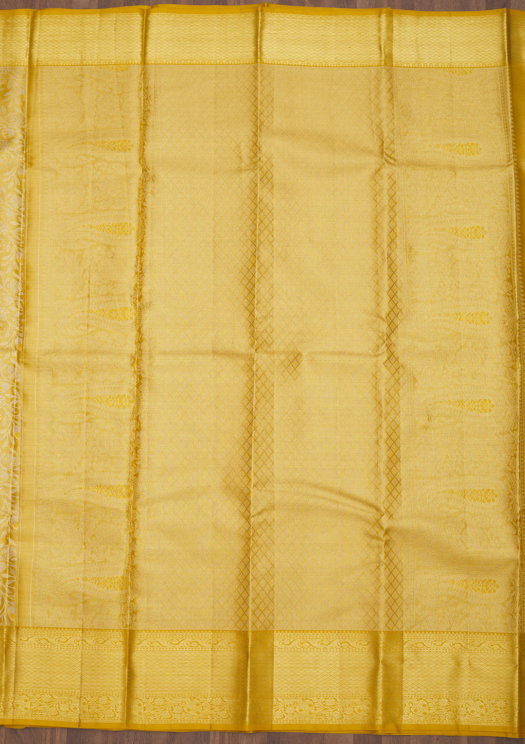 Yellow Zariwork Pure Silk Saree