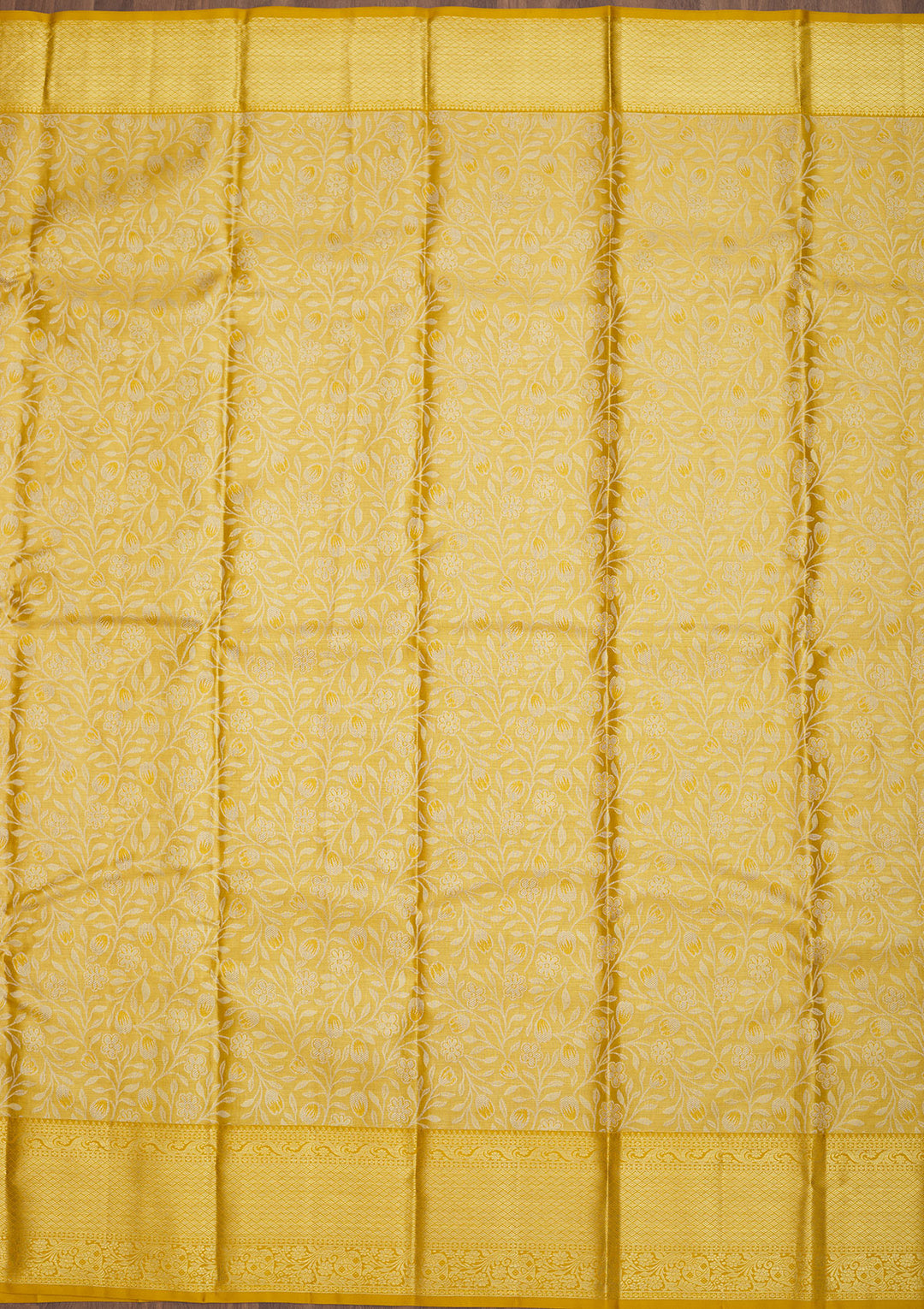 Yellow Zariwork Pure Silk Saree