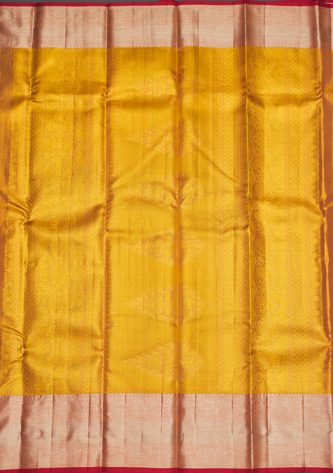 Yellow Tissue Jaal Gold Zariwork Saree With Matching Blouse Piece