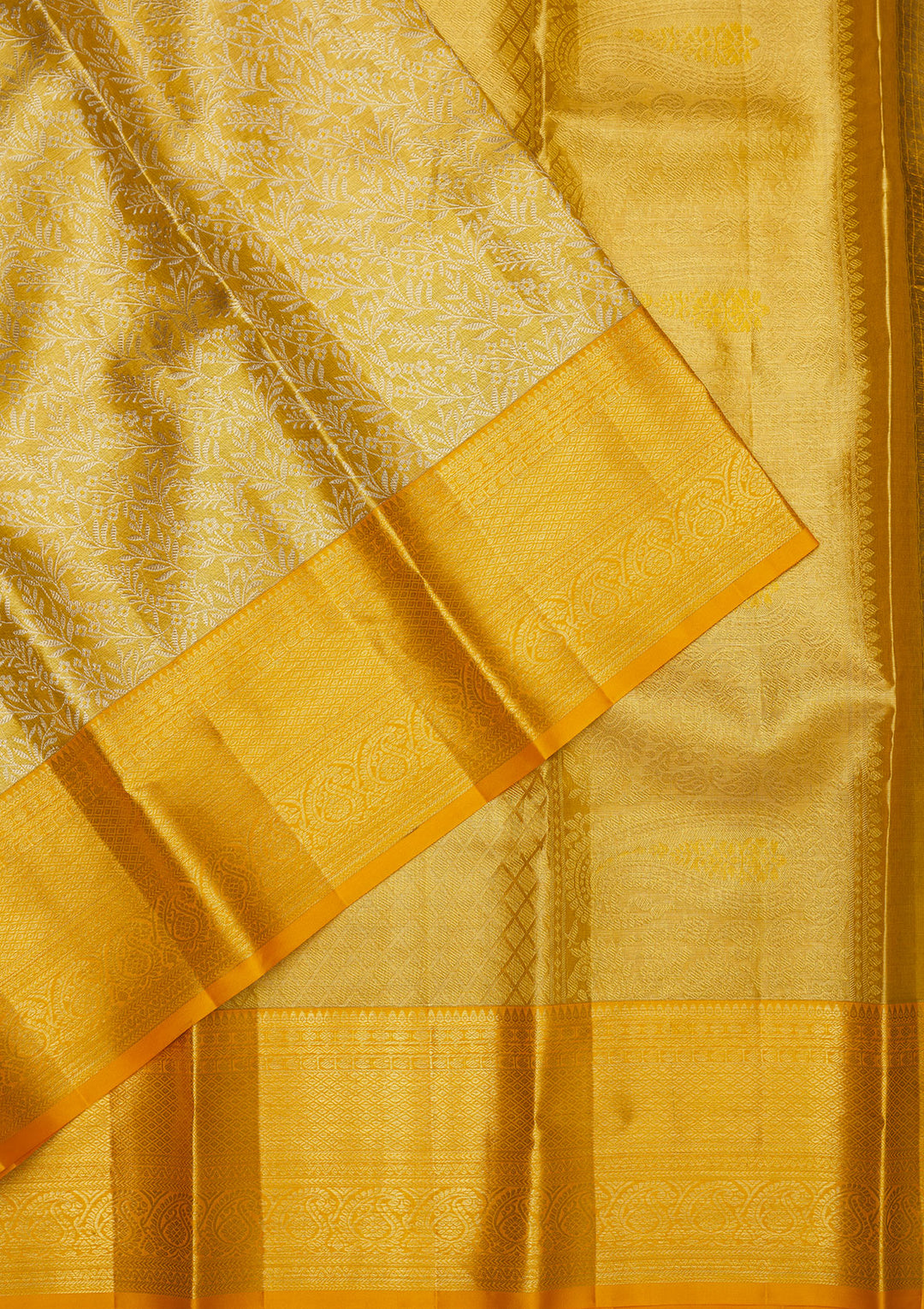 Yellow Zariwork Pure Silk Saree