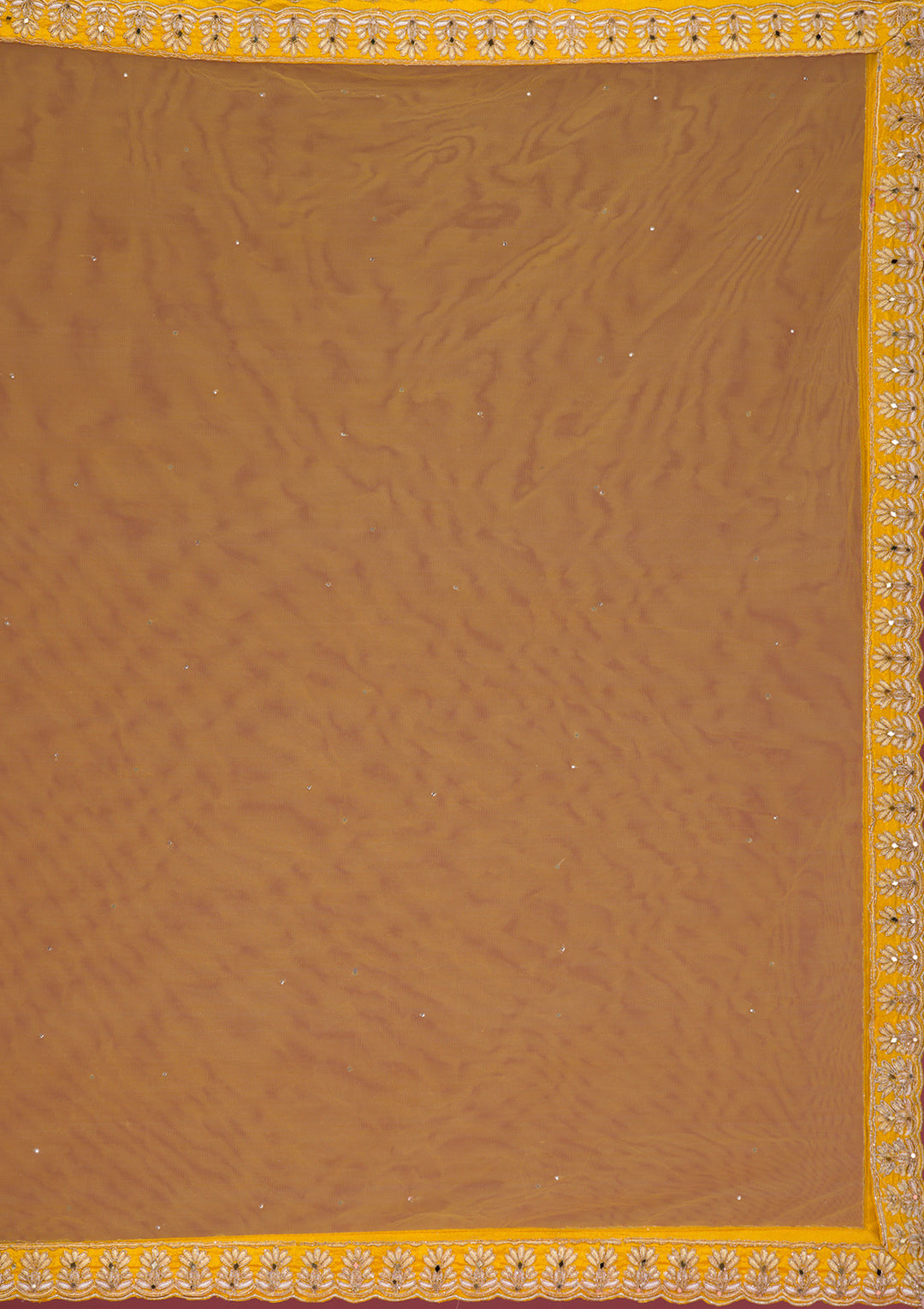 Yellow Zariwork Semi Crepe Readymade Lehenga